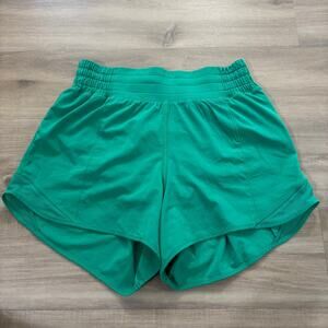 Lululemon Hotty Hot High-Rise Lined Short 4" Kelly Green Women Size 4